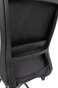 Офисное кресло CHAIRMAN 500 LUX с подголовником, экокожа, черный